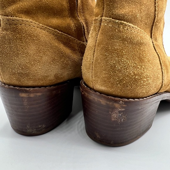 Madewell Sz 6.5 The Hailie Equestrian Brown Suede Boot Western Boho - Picture 14 of 16